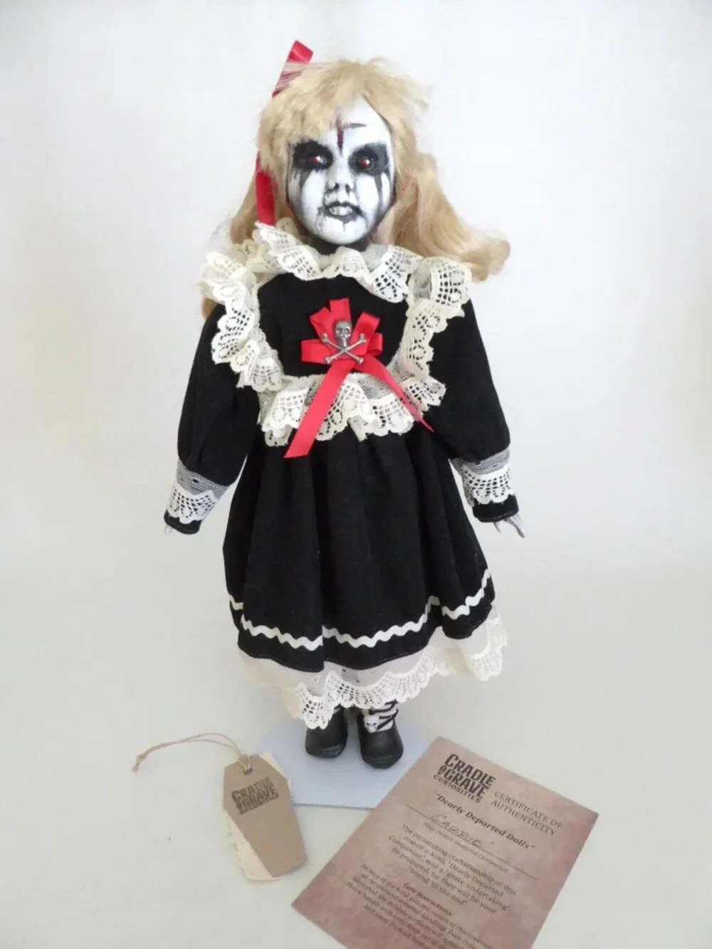 OOAK 15” DEMON VAMPIRE HORROR UNDEAD PORCELAIN DOLL PROP ODDITY